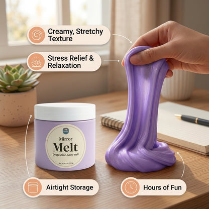 Mirror Melt – Ultra  Premium Thick & Glossy Slime (High-Shine & Deep Clicks)